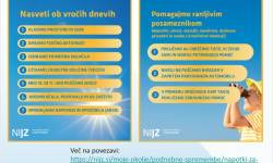NAPOTKI ZA RAVNANJE V VROČIH DNEH