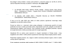 OBVESTILO O POŽARNI OGROŽENOSTI NARAVNEGA OKOLJA